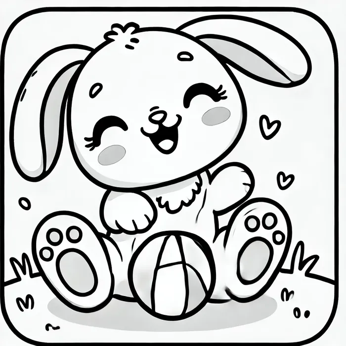 199+ Hình tranh tô màu con thỏ chibi cute dễ thương cho bé 17 Tranh tô màu hình thỏ con cute