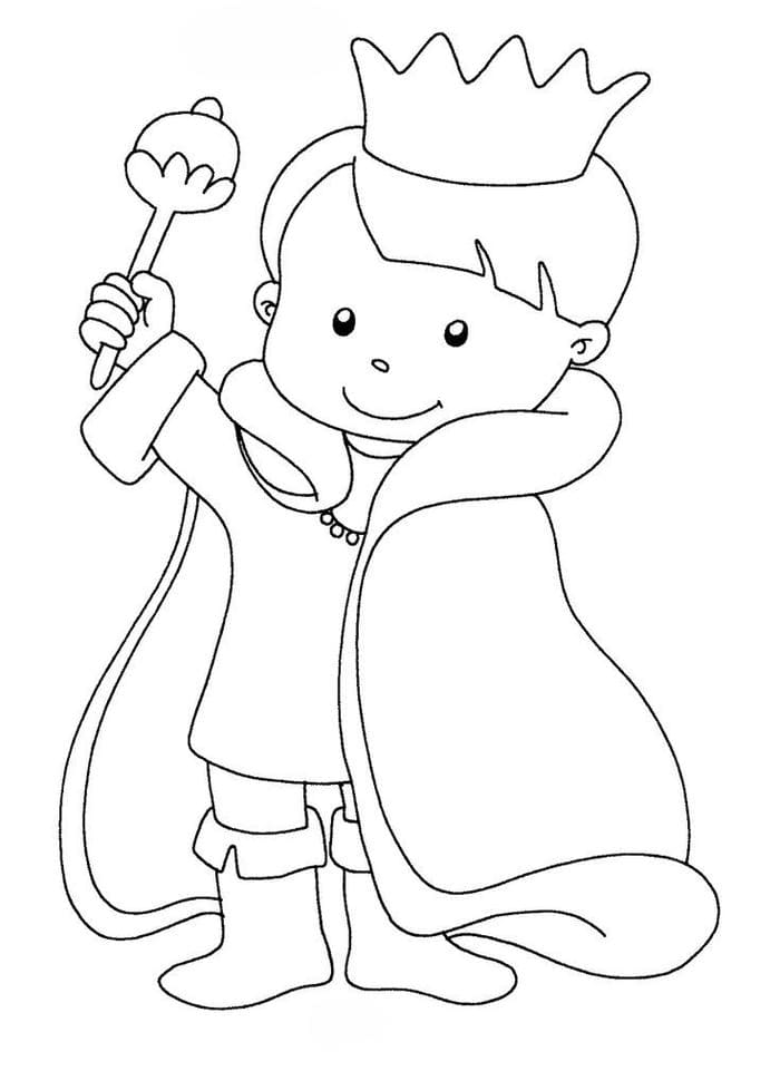 Gợi ý 77+ bộ tranh tô màu hoàng tử chibi cute dễ thương 25 Tranh tô màu hoàng tử đơn giản cho bé