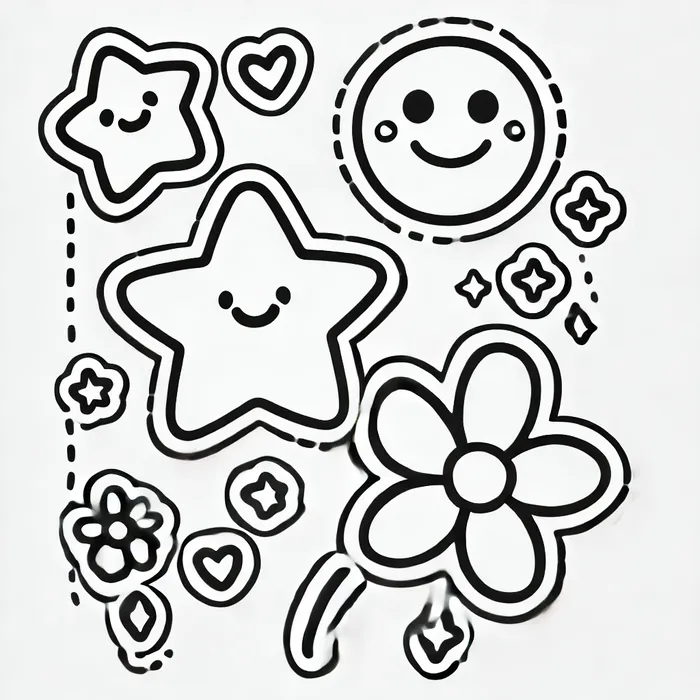 Tổng hợp 78+ bộ tranh tô màu sticker mini cute đơn giản cho bé 21 Tranh tô màu sticker đơn giản cho bé