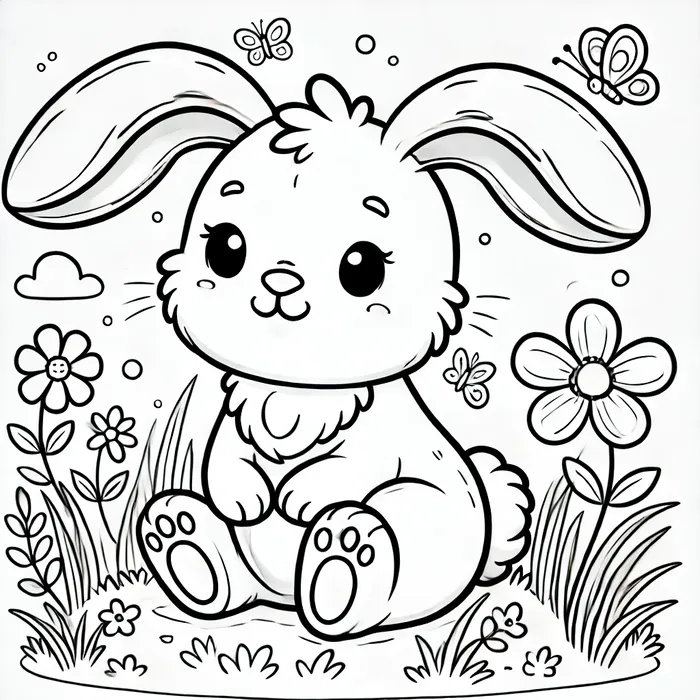 199+ Hình tranh tô màu con thỏ chibi cute dễ thương cho bé 23 Tranh tô màu thỏ con đáng yêu cho bé