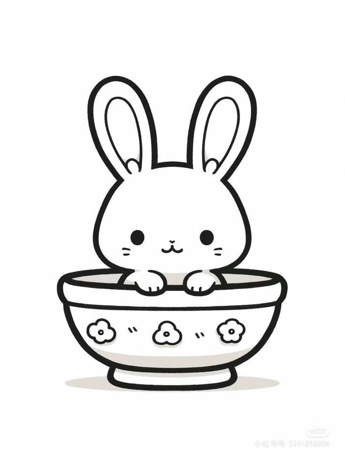 199+ Hình tranh tô màu con thỏ chibi cute dễ thương cho bé 25 Tranh tô màu thỏ con đơn giản cho bé 3 tuổi