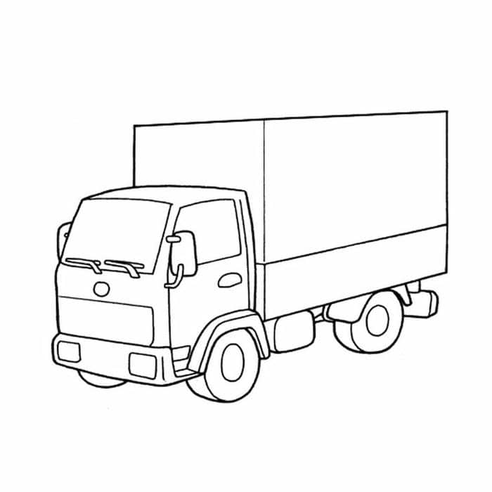 Tổng hợp 89+ bộ tranh tô màu xe tải đơn giản cho bé
