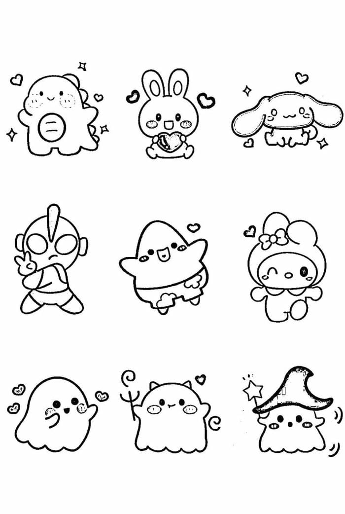 Tổng hợp 78+ bộ tranh tô màu sticker mini cute đơn giản cho bé 28 Tranh tô sticker đáng yêu cho bé