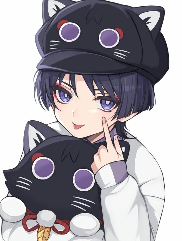 Wanderer Genshin Impact chibi đội mũ siêu dễ thương