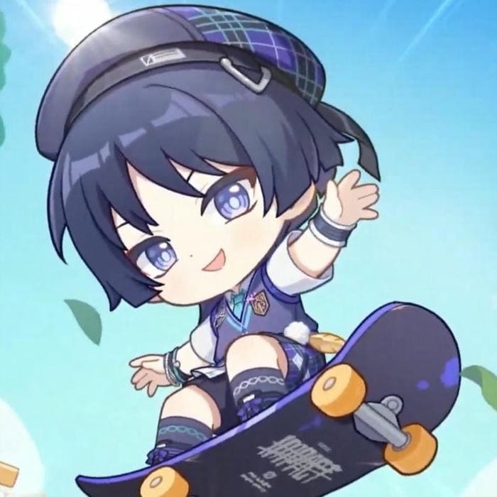 Wanderer chibi trượt ván siêu dễ thương