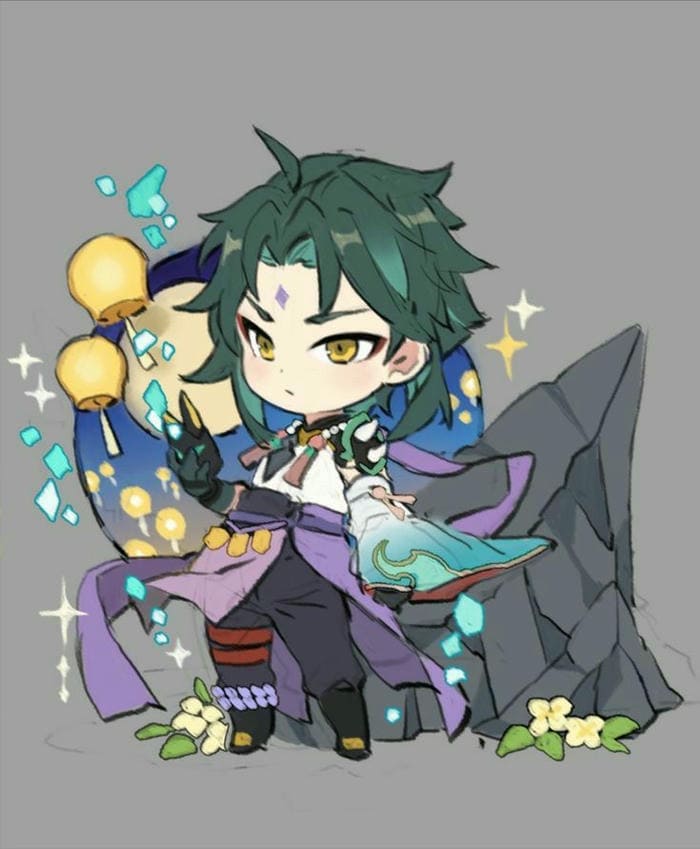 Xiao chibi genshin impact cute