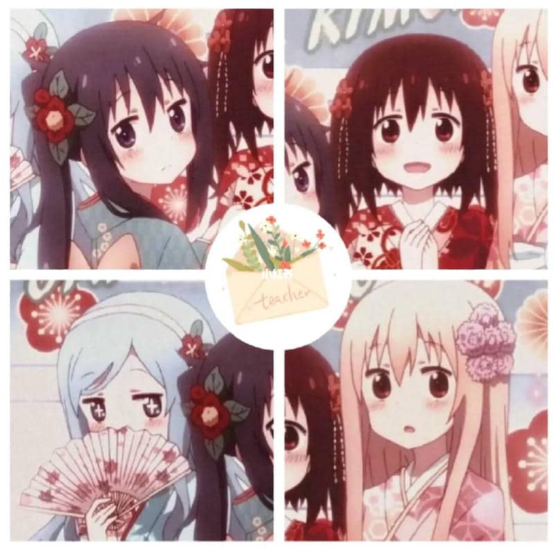 ảnh 4 người bạn thân anime chibi
