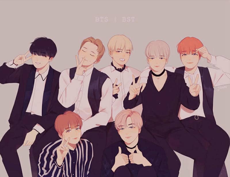 ảnh chibi cute bts