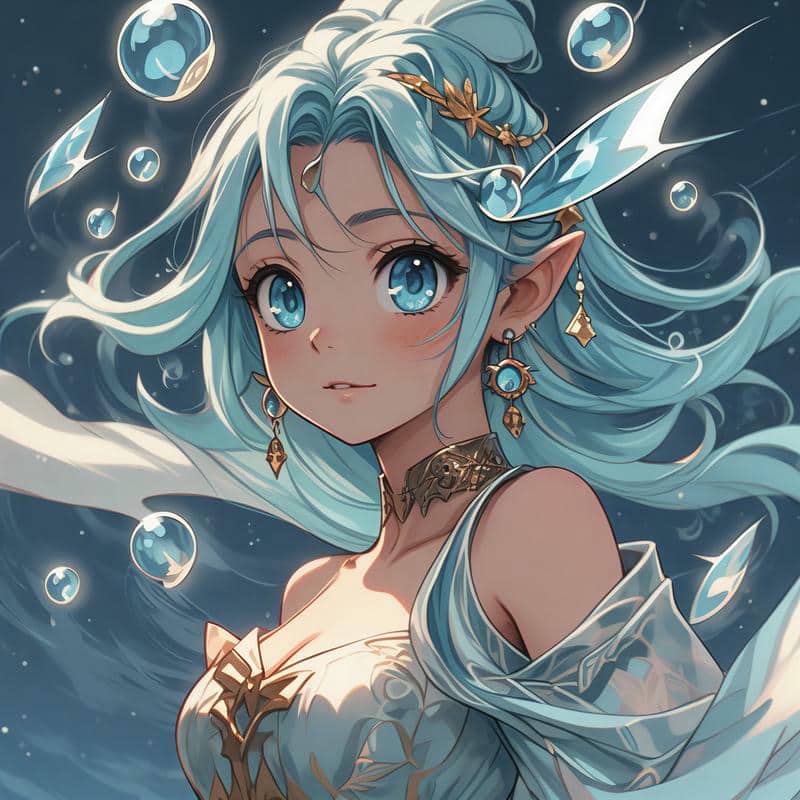 ảnh cung bảo bình anime cute
