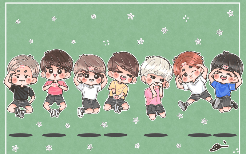ảnh cute chibi bts