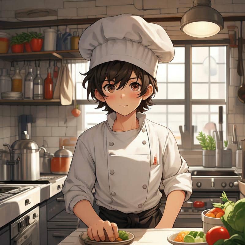 ảnh đầu bếp chibi cute