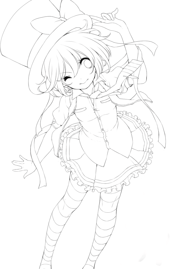 Tổng hợp 40+ hình tranh tô màu anime cute, đơn giản cho bé 2 ảnh để tô màu anime