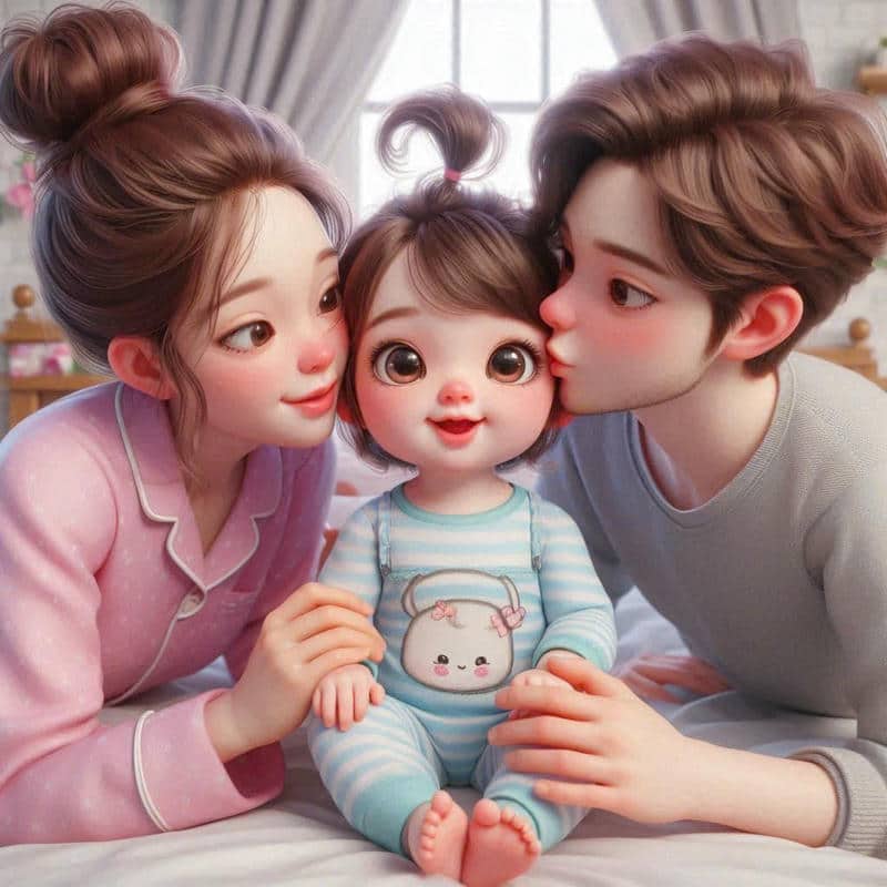 ảnh gia đình 3 người