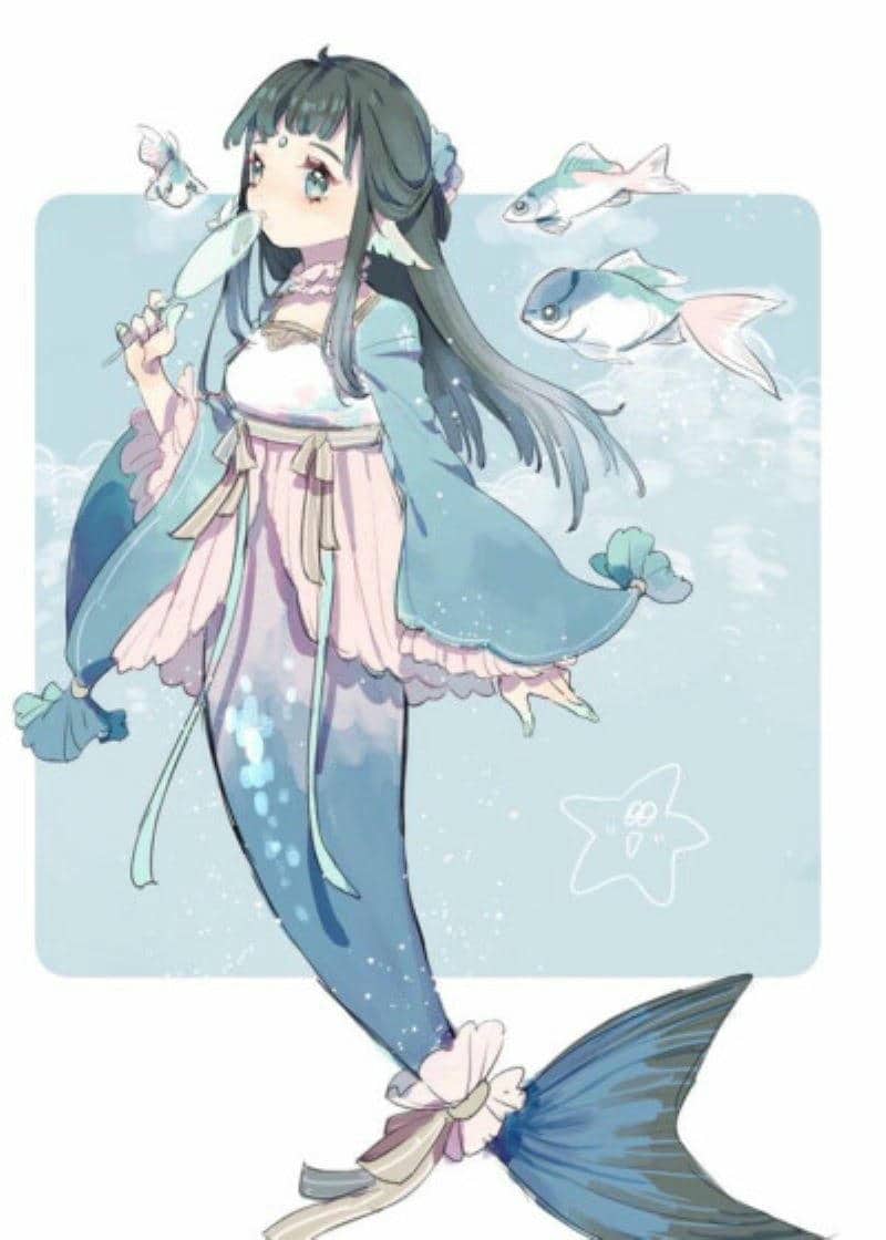 99+ Hình ảnh chibi nàng tiên cá cute, dễ thương nhất 5 ảnh nàng tiên cá hoạt hình