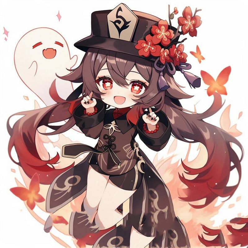 Gợi ý 99+ hình ảnh chibi Hutao cute, dễ thương nhất 34 ảnh nền hutao