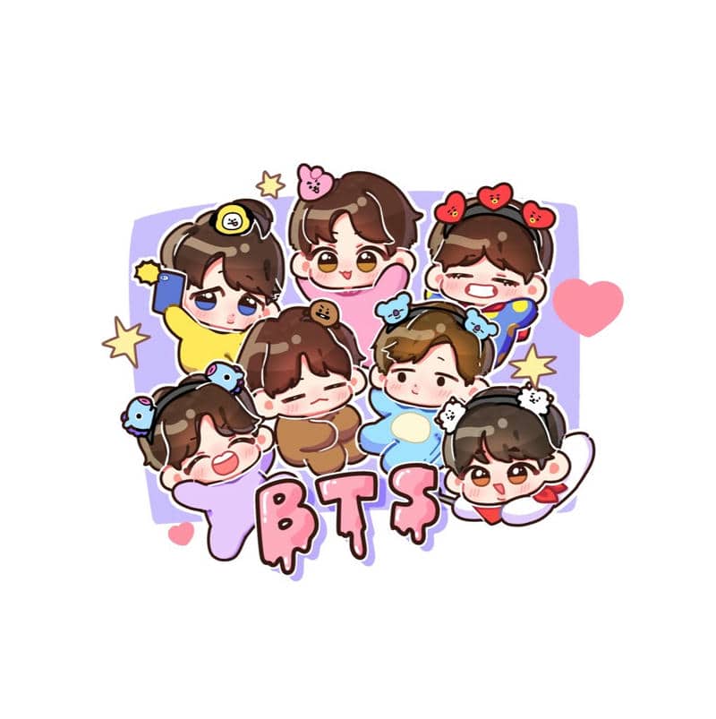 ảnh nhóm bts chibi