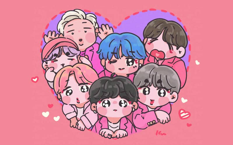 ảnh nhóm bts cute chibi
