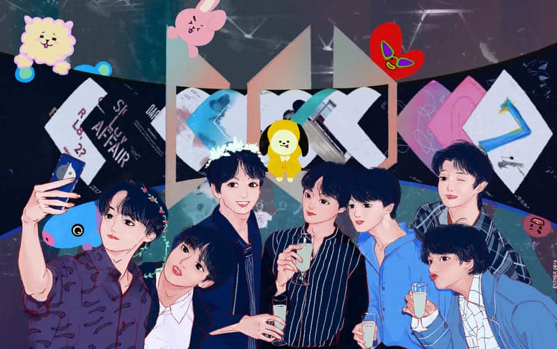 ảnh nhóm bts cute