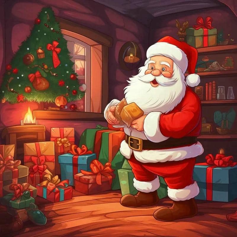 ảnh ông già noel dễ thương