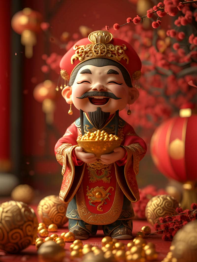 ảnh ông thần tài may mắn cute