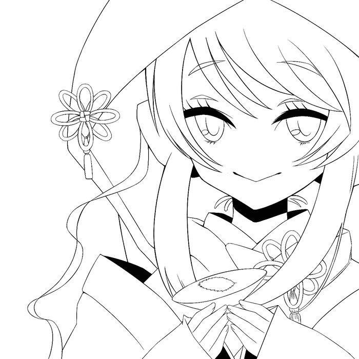 Tổng hợp 40+ hình tranh tô màu anime cute, đơn giản cho bé 8 anime nữ tô màu