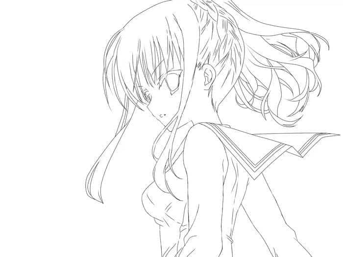 Tổng hợp 40+ hình tranh tô màu anime cute, đơn giản cho bé 9 anime tô màu