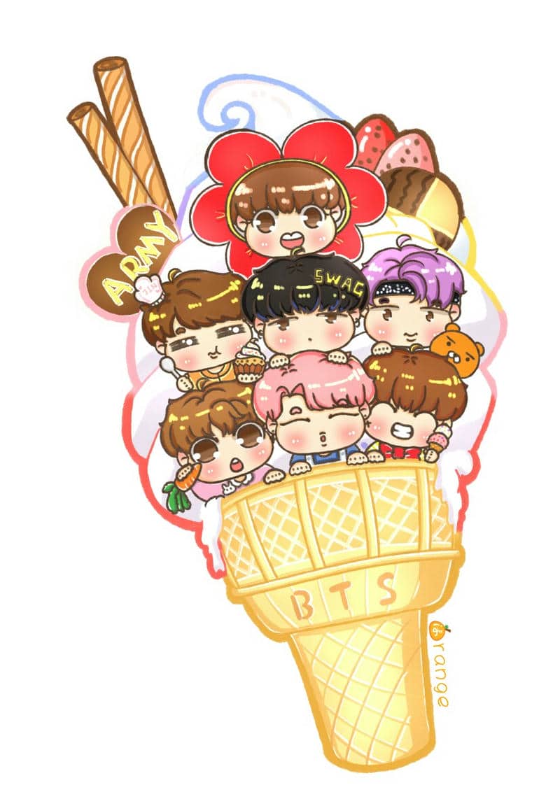 bts anime chibi