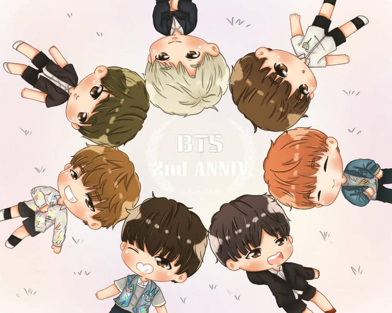 bts anime cute chibi