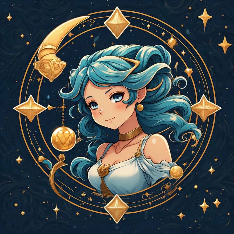 cách vẽ cung bảo bình chibi