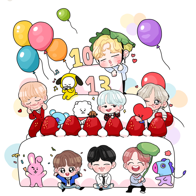 cute chibi bts