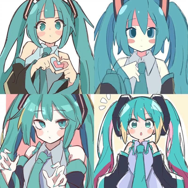 hatsune miku cute chibi