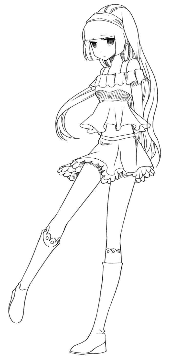 Tổng hợp 40+ hình tranh tô màu anime cute, đơn giản cho bé 11 hình ảnh anime tô màu