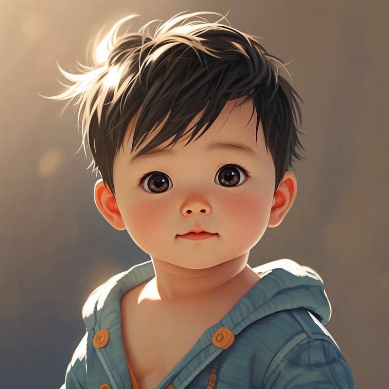 hình chibi em bé