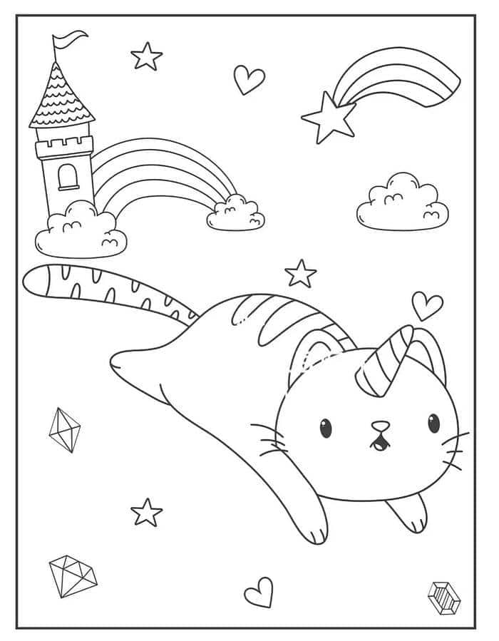 hình con mèo tô màu