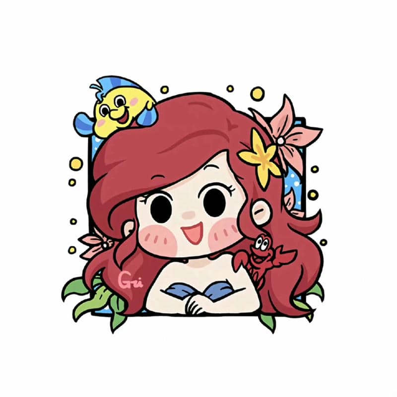 hình công chúa chibi dễ vẽ