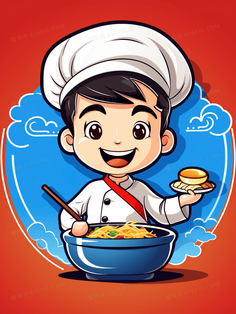 hình đầu bếp chibi