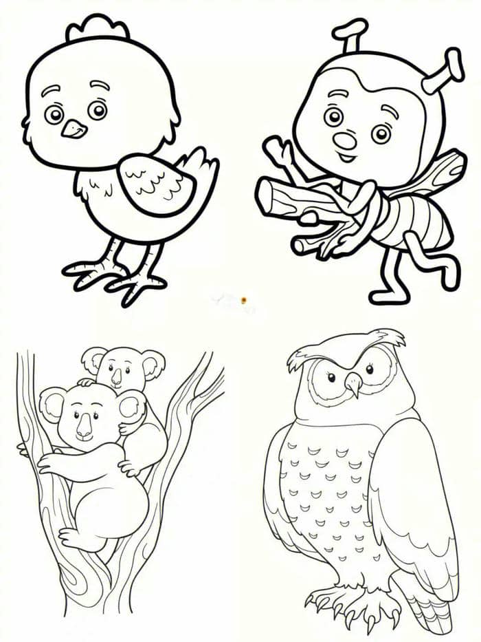 hình động vật tô màu