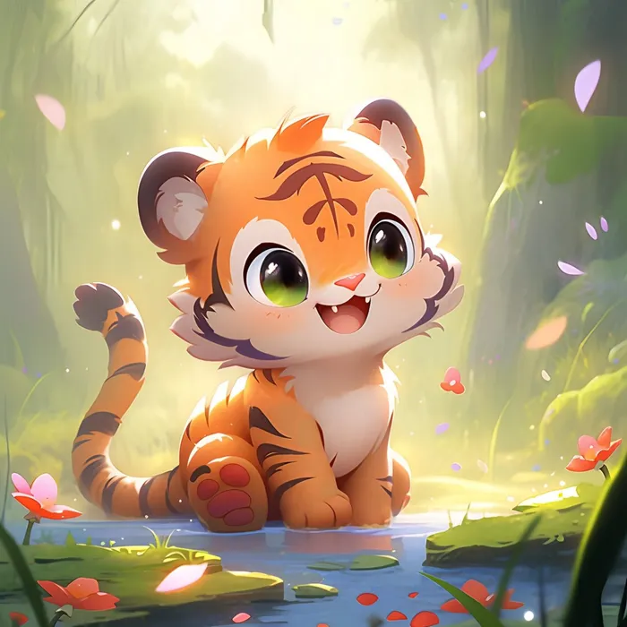 hình hổ mập chibi anime