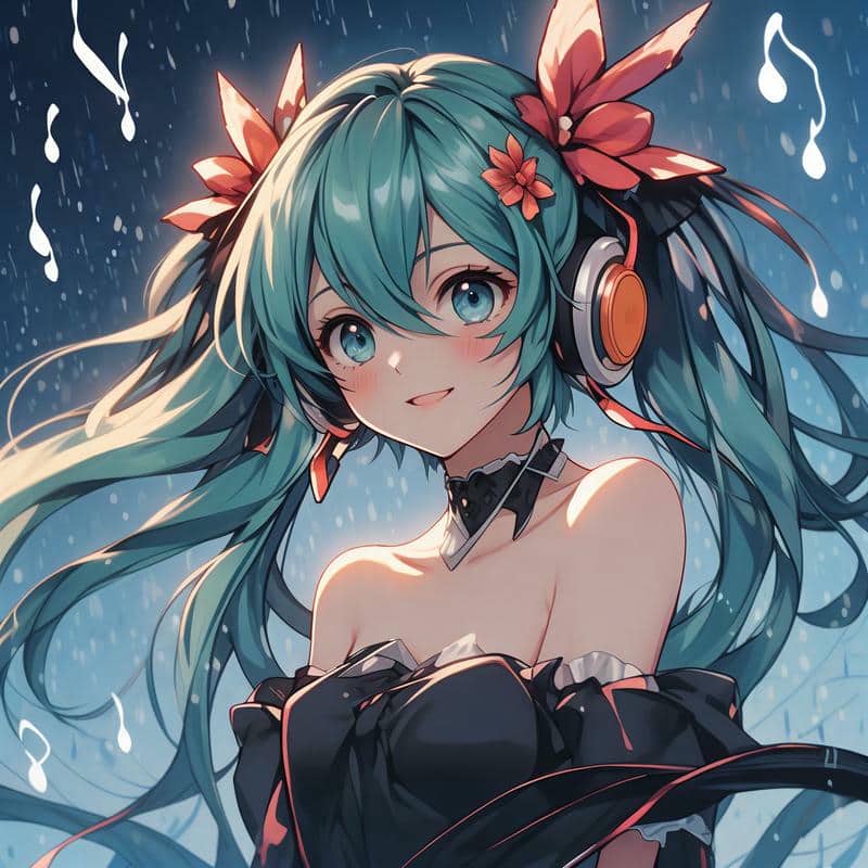hình miku anime chibi