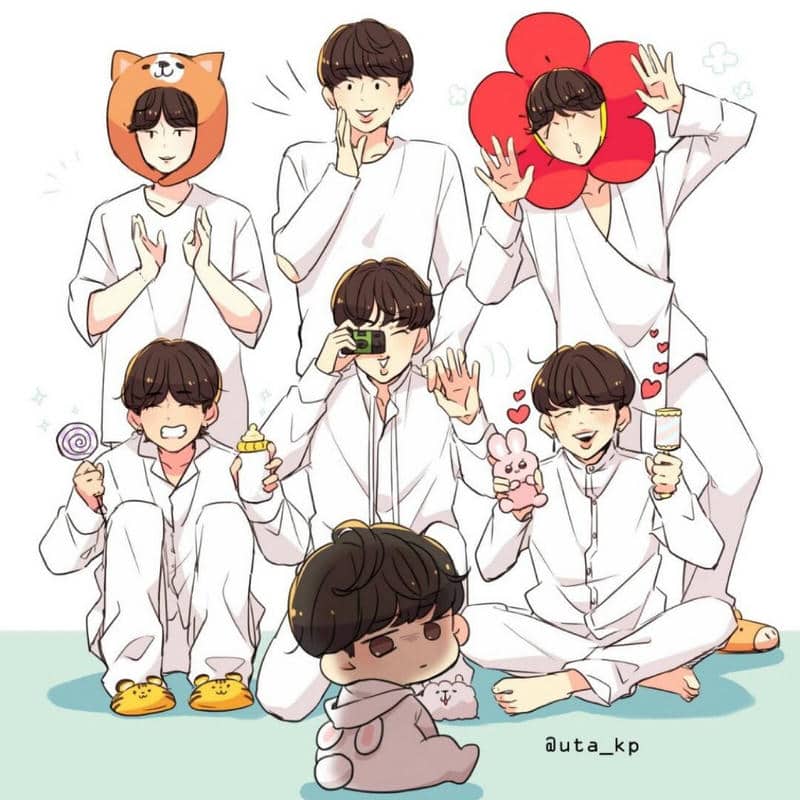 hình nền bts cute