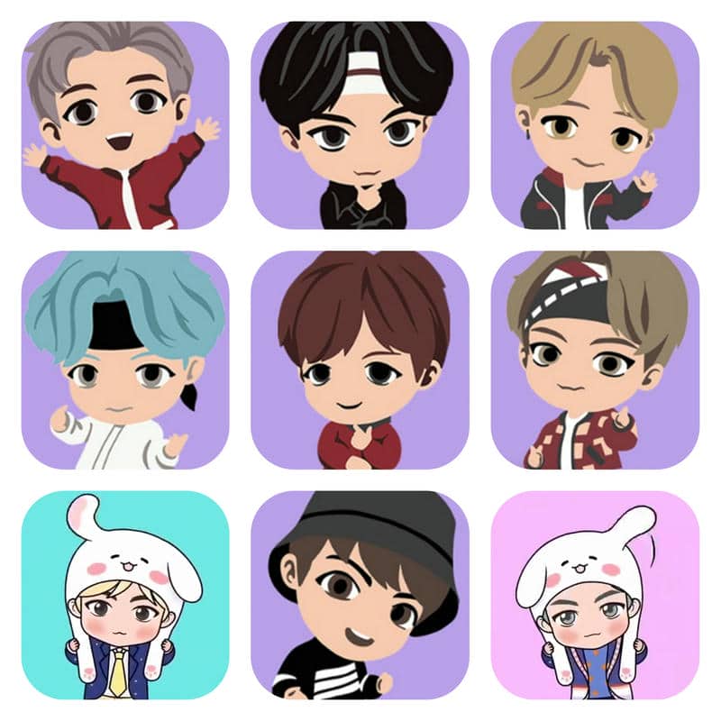 hình nền bts cute