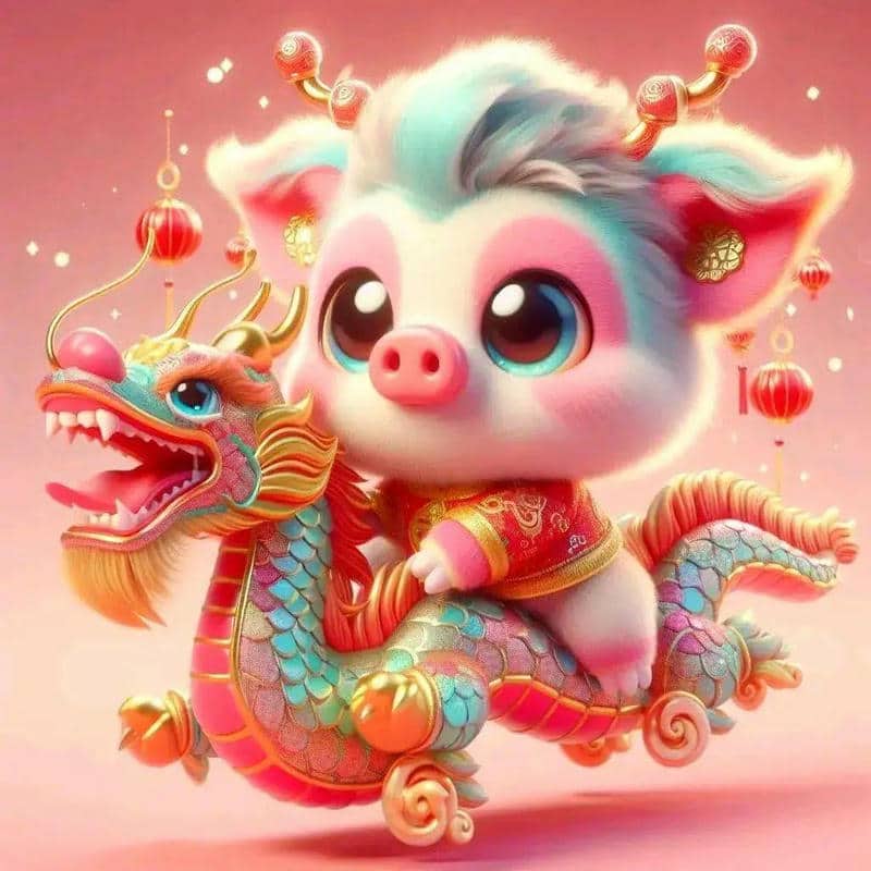 hình nền máy tính 12 con giáp cute
