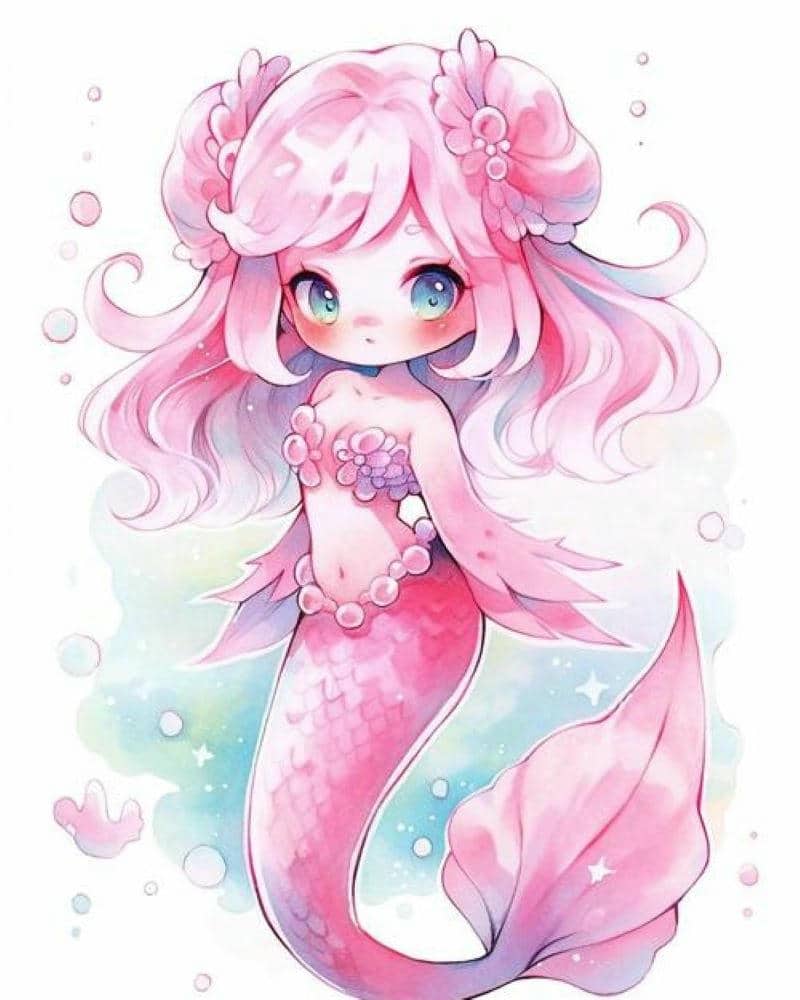 99+ Hình ảnh chibi nàng tiên cá cute, dễ thương nhất 18 hình nền nàng tiên cá anime