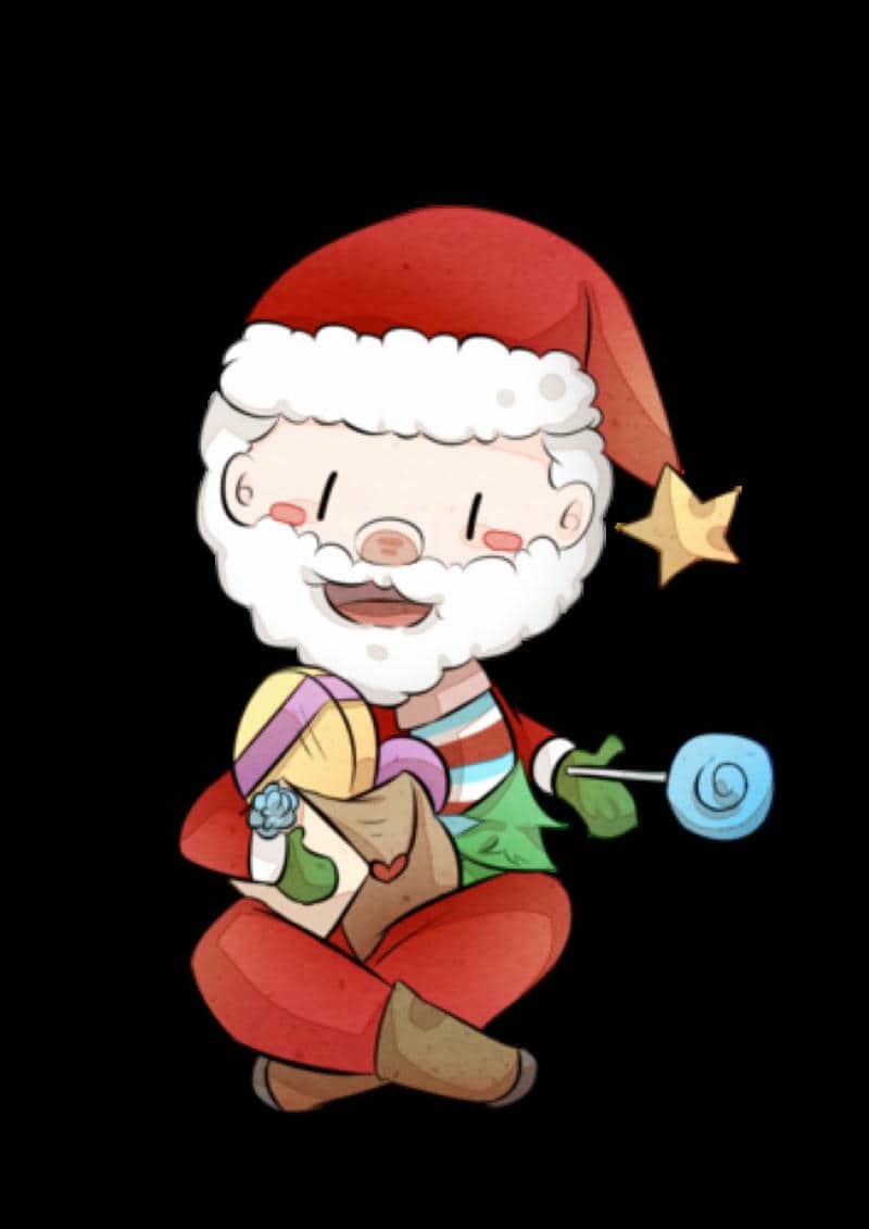 hình nền ông già noel cute