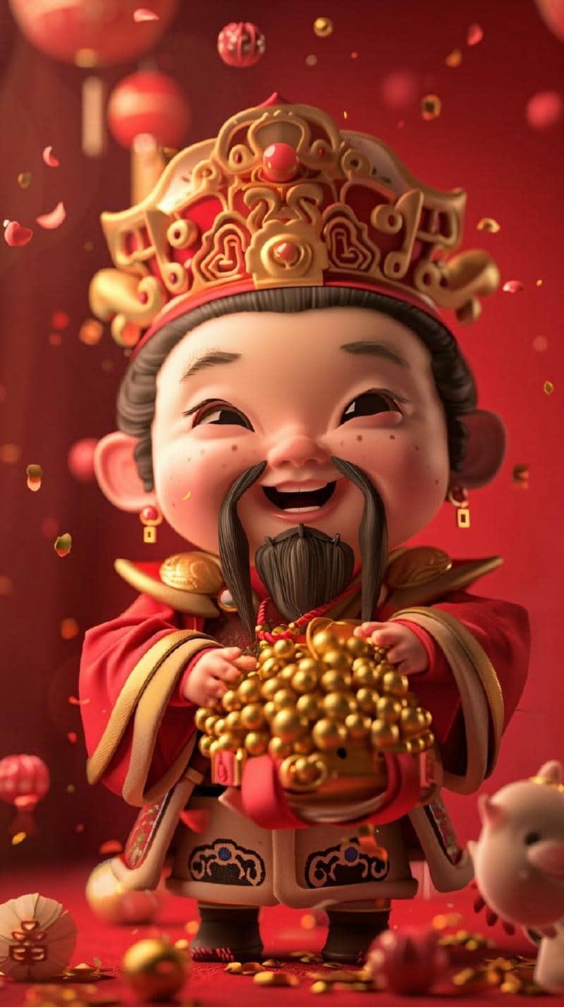 hình nền ông thần tài cười