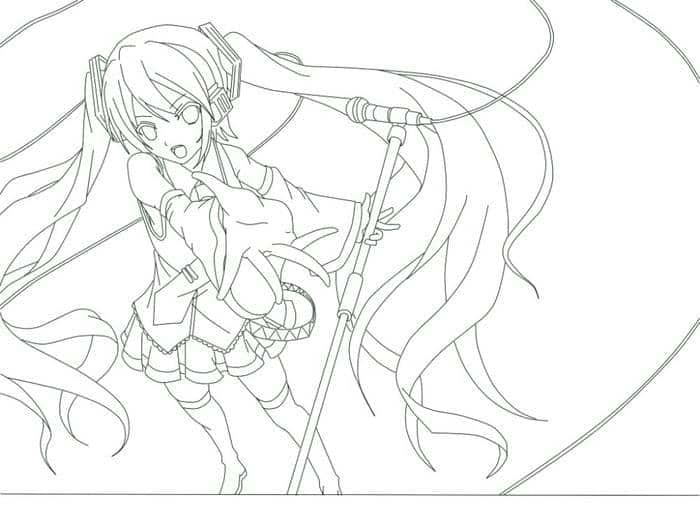 Tổng hợp 40+ hình tranh tô màu anime cute, đơn giản cho bé 15 hình tô màu anime nữ