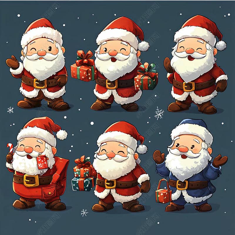 hình vẽ ông già noel chibi cute