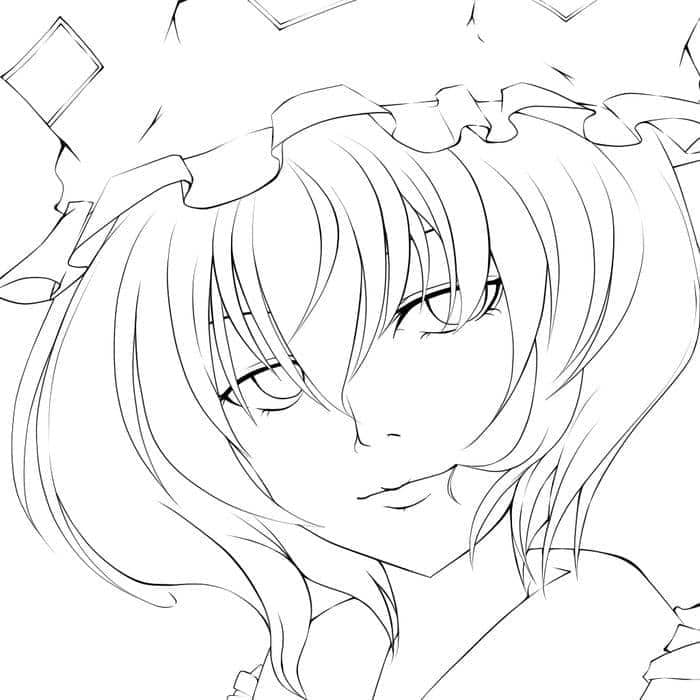 hình vẽ tô màu anime