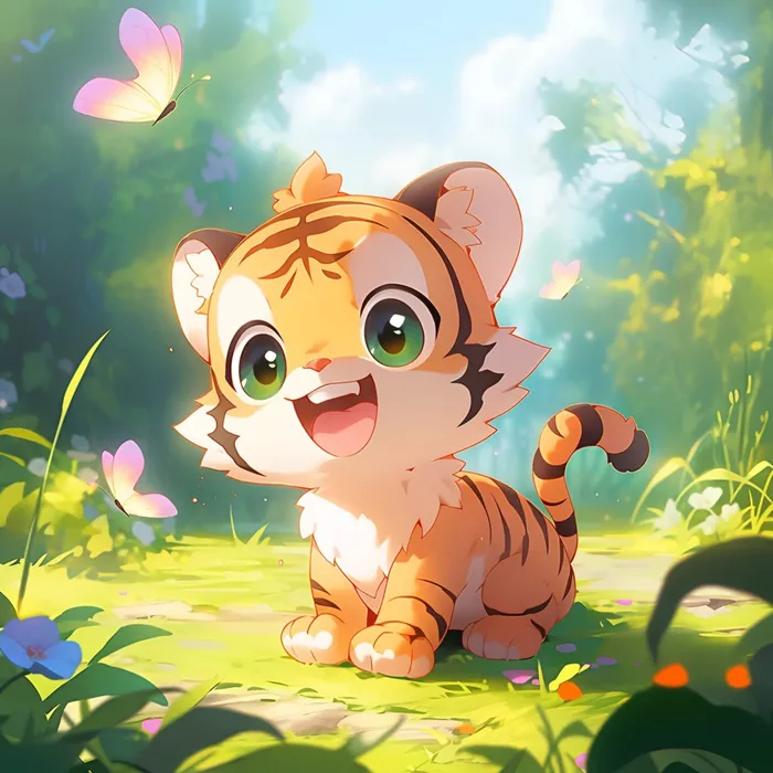 hổ dễ thương anime