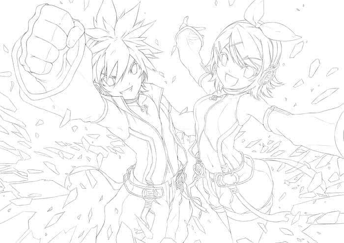 Tổng hợp 40+ hình tranh tô màu anime cute, đơn giản cho bé 21 in tô màu anime